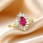 Пръстен „Virtuosa“ от 18К злато с 0.71кт естествен рубин и 0.39кт естествени диаманти